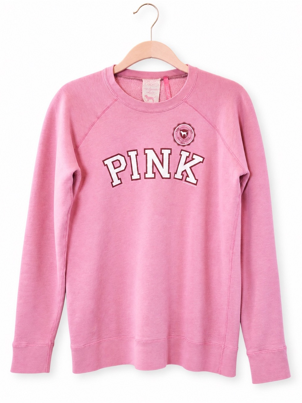 PINK Crewneck Sweatshirt | S | Cozy Pink Logo